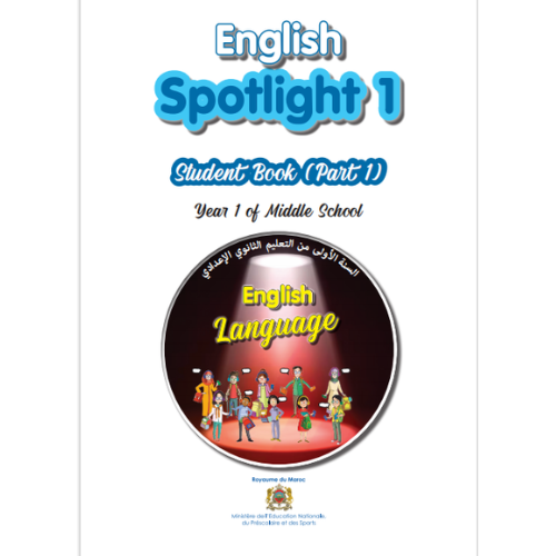 تحميل كتاب Spotlight 1 مجانا. 1 a book cover with text and images